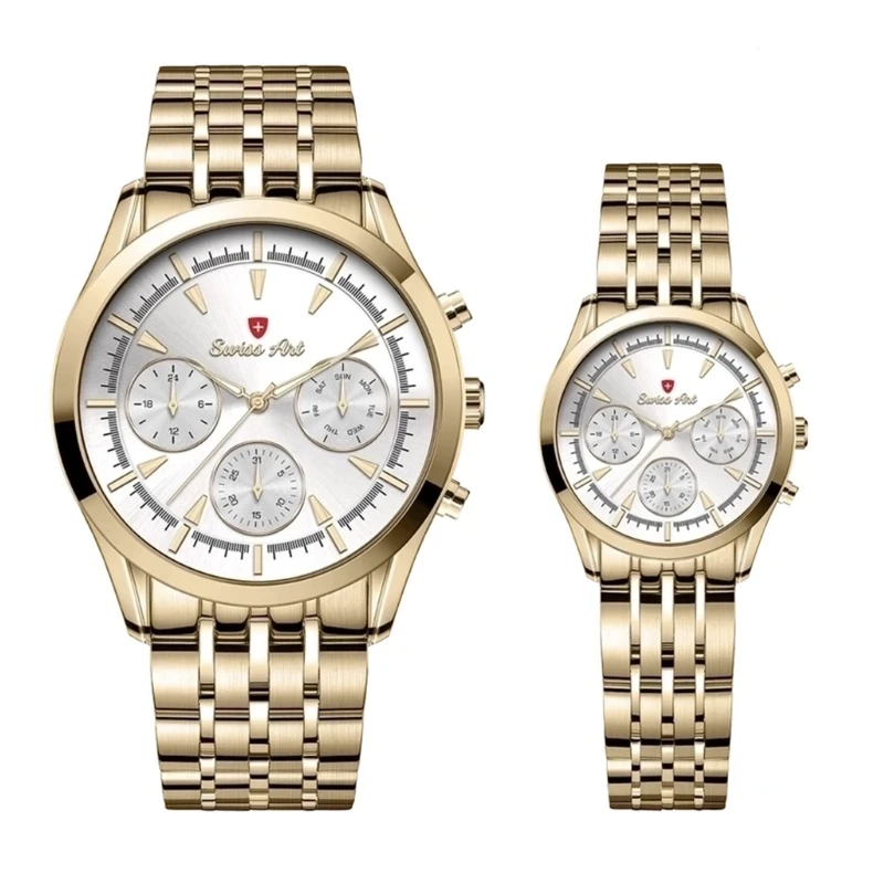ست ساعت مچی عقربه‌ای کوارتز زنانه و مردانه سوئیس آرت مدل MR920WATCH065G.L