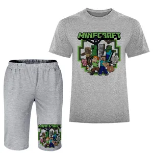 ست تی شرت و شلوارک مردانه مدل ماینکرفت A214