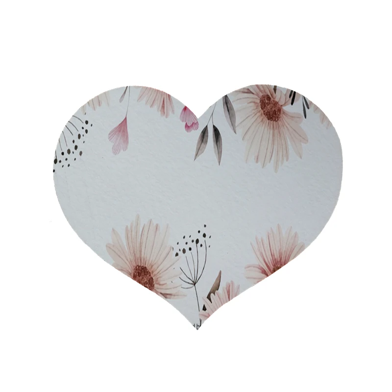 پادری مدل قلب طرح گل کد 8067 سایز 90x90 سانتی متر 