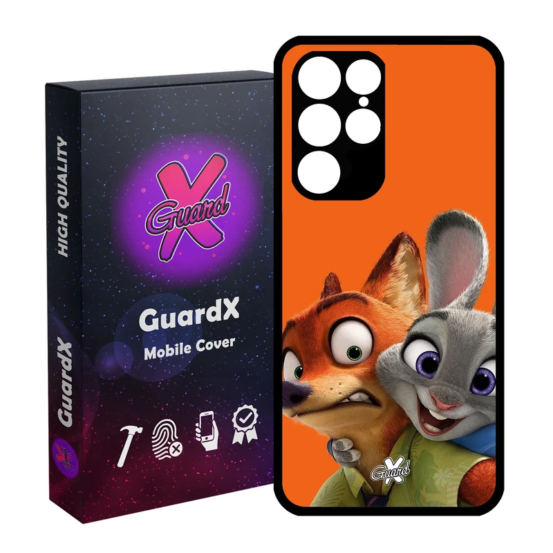 کاور گارد ایکس طرح Zootopia مدل Glass10047 مناسب برای گوشی موبایل سامسونگ Galaxy S22 Ultra