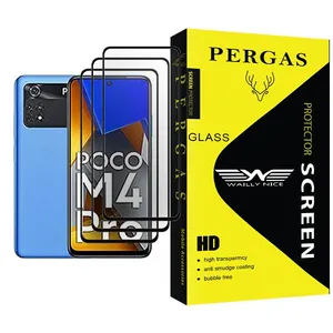Waily Nice Pergas Glass MIX003 Screen Protector For Xiaomi Poco M4 Pro Pack Of 3