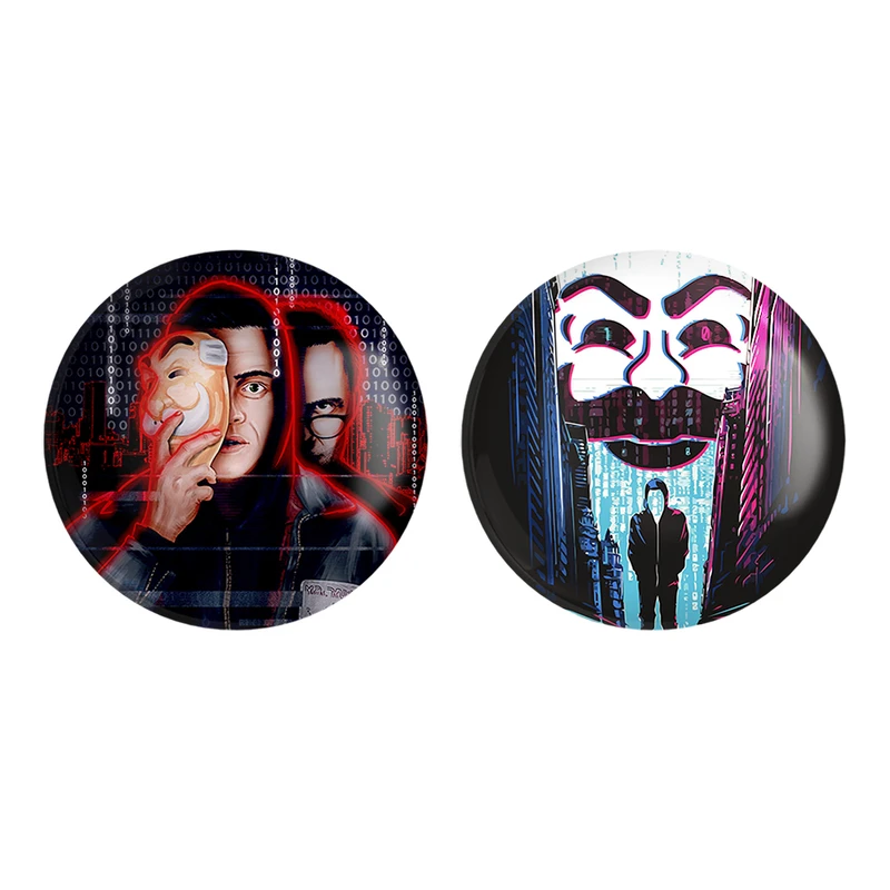 مگنت خندالو طرح الیوت الدرسون سریال آقای ربات Mr.Robot کد 1024010235 مجموعه 2 عددی