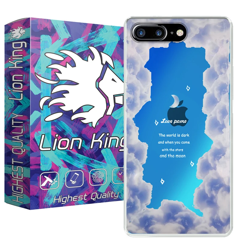    کاور لاین کینگ مدل هولوگرامی ابر وماه مناسب برای گوشی موبایل  اپل iPhone 7/8 Plus