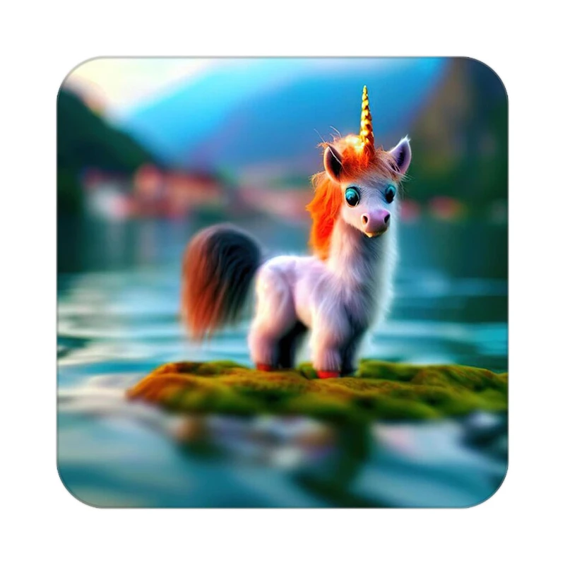 زیر لیوانی کاکتی طرح اسب تک شاخ و یونیکورن مدل mp29232