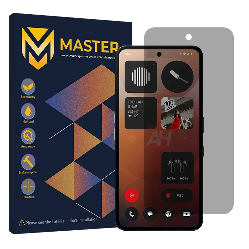 محافظ صفحه نمایش حریم شخصی مستر مدل Resistant مناسب برای گوشی موبایل ناتینگ Phone 3a Pro