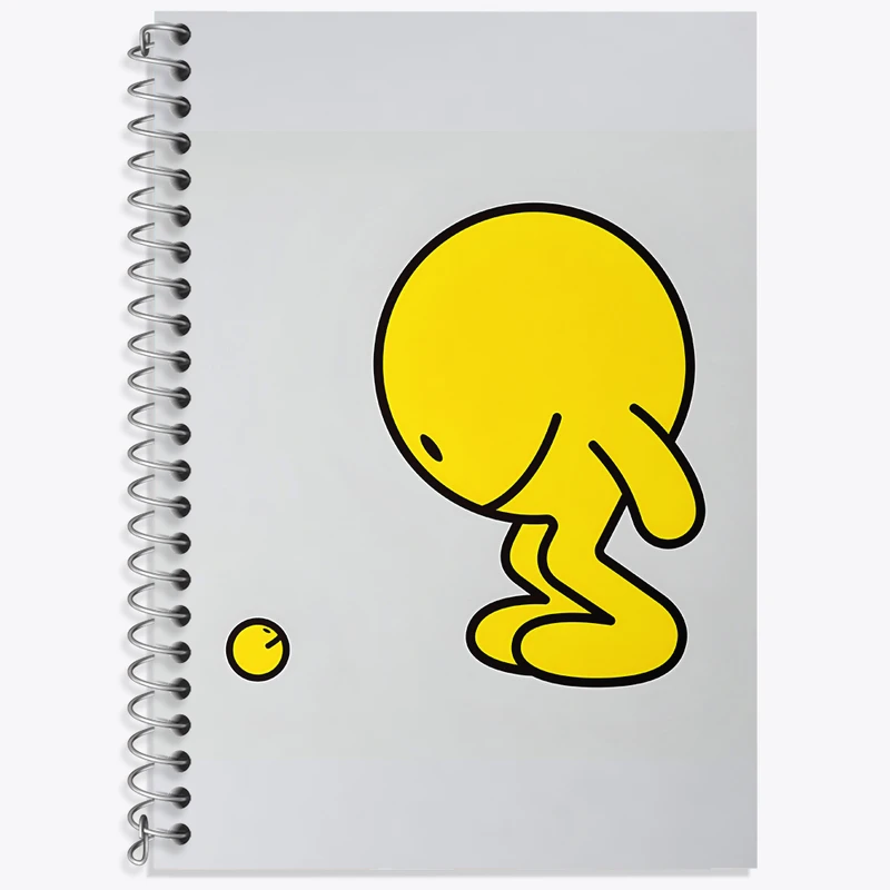 دفتر زبان 50 برگ خندالو مدل سه خط طرح شکلک بامزه کد N2930