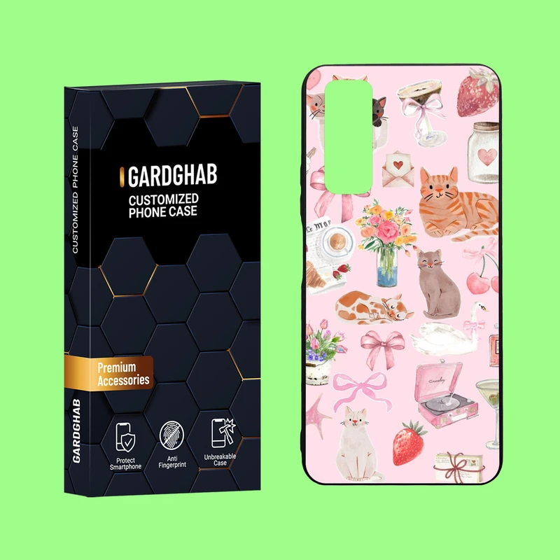  کاور گارد قاب مدل دور ژله ای پشت گلس فانتزی مناسب برای گوشی موبایل هوآوی Y7a