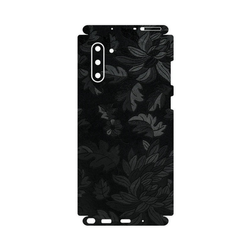 برچسب پوششی ماهوت مدل Full skin-Black-Wildflower مناسب برای گوشی موبایل سامسونگ Galaxy Note10