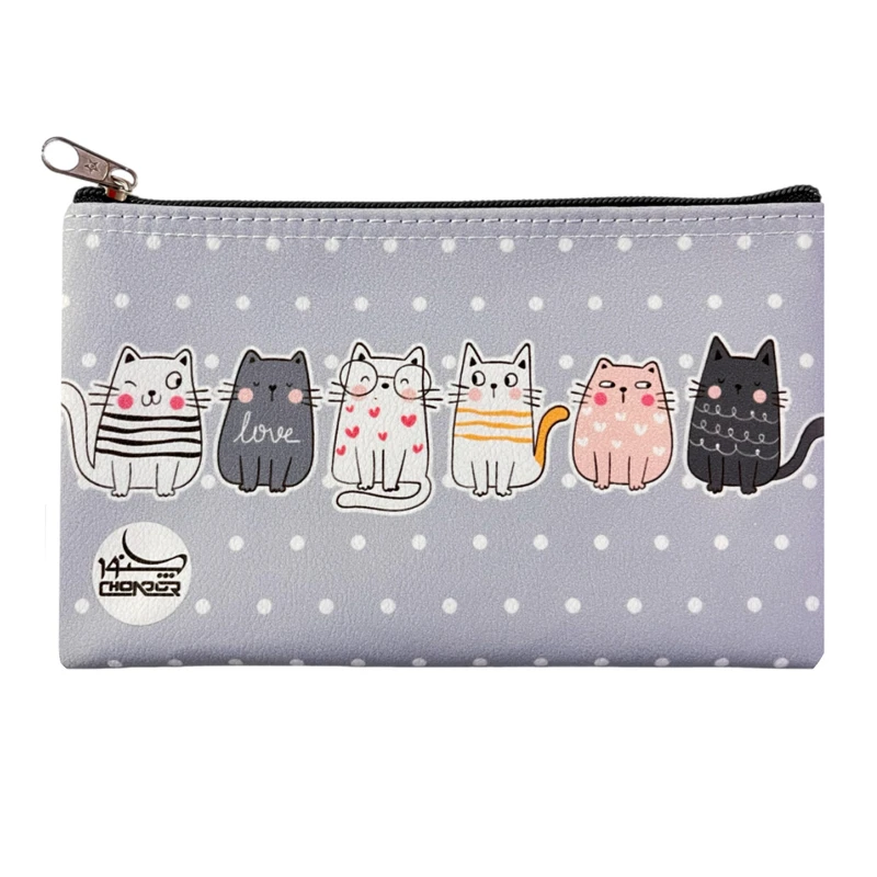 جامدادی چنور مدل تخت طرح گربه خالدار رنگی کد Chonor_Cat 