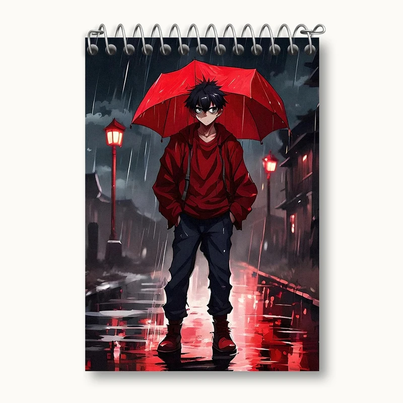 دفتر یادداشت 50 برگ خندالو مدل پسر انیمه ای کد N1277