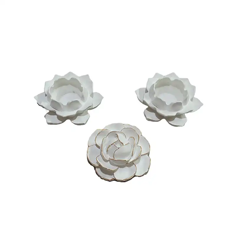 جاشمعی مدل گل مرداب مجموعه 3 عددی