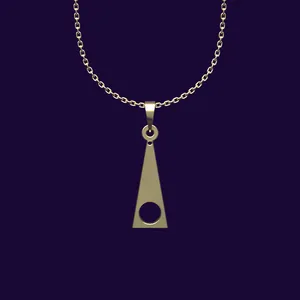 گردنبند طلا 18 عیار زنانه مدوپد مدل هندسی کد CC2-1-1066