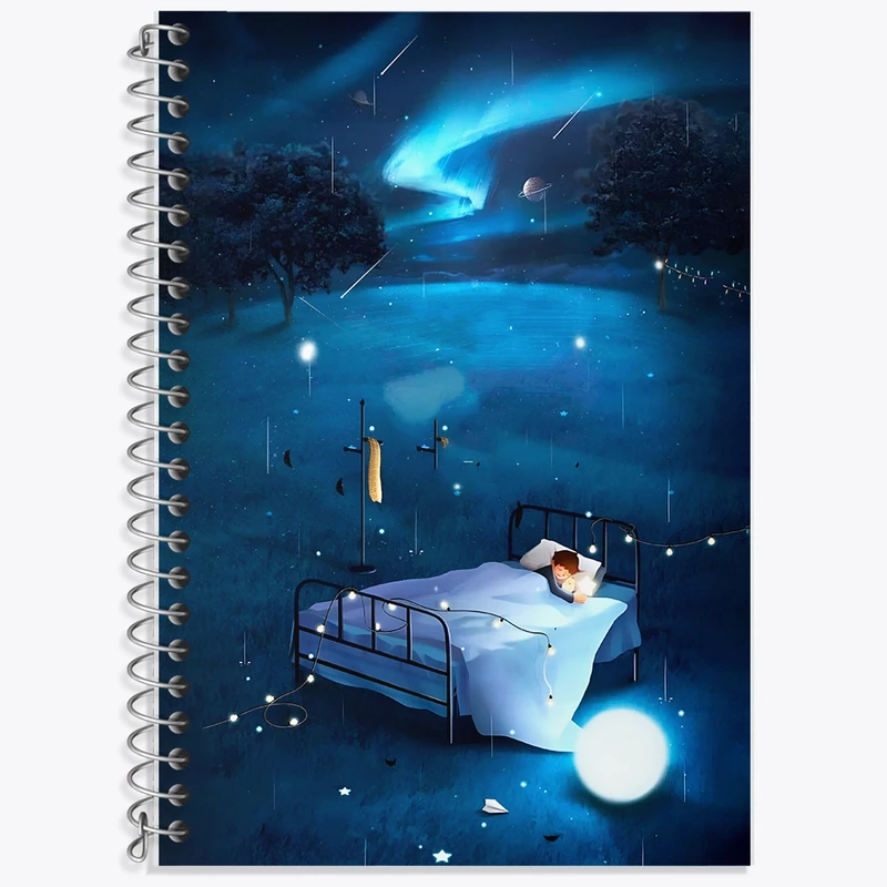 دفتر لغت 50 برگ خندالو طرح پسر و تخت جادویی کد F6434