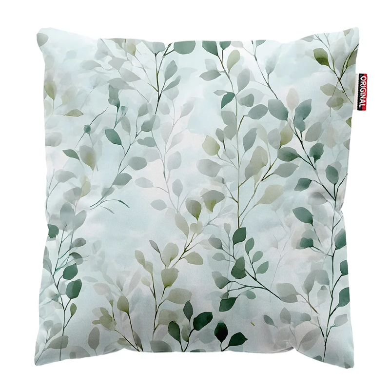 کوسن پاد آفرین مدل مینیمال طرح گل و برگ کد PK403287 سایز 40*40 سانتی متر