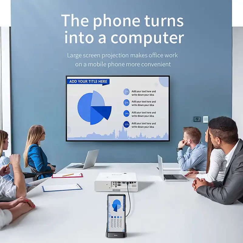 هاب 6 پورت USB-C باسئوس مدل CAHUB-AT01