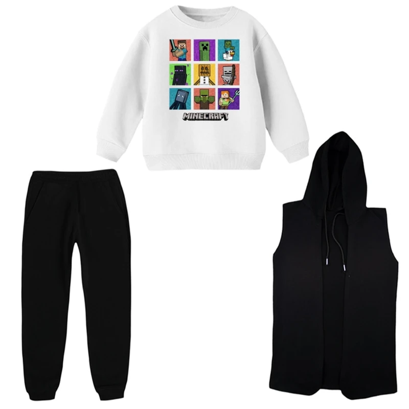 ست 3 تکه لباس راحتی بچگانه مدل ماینکرفت کد 7