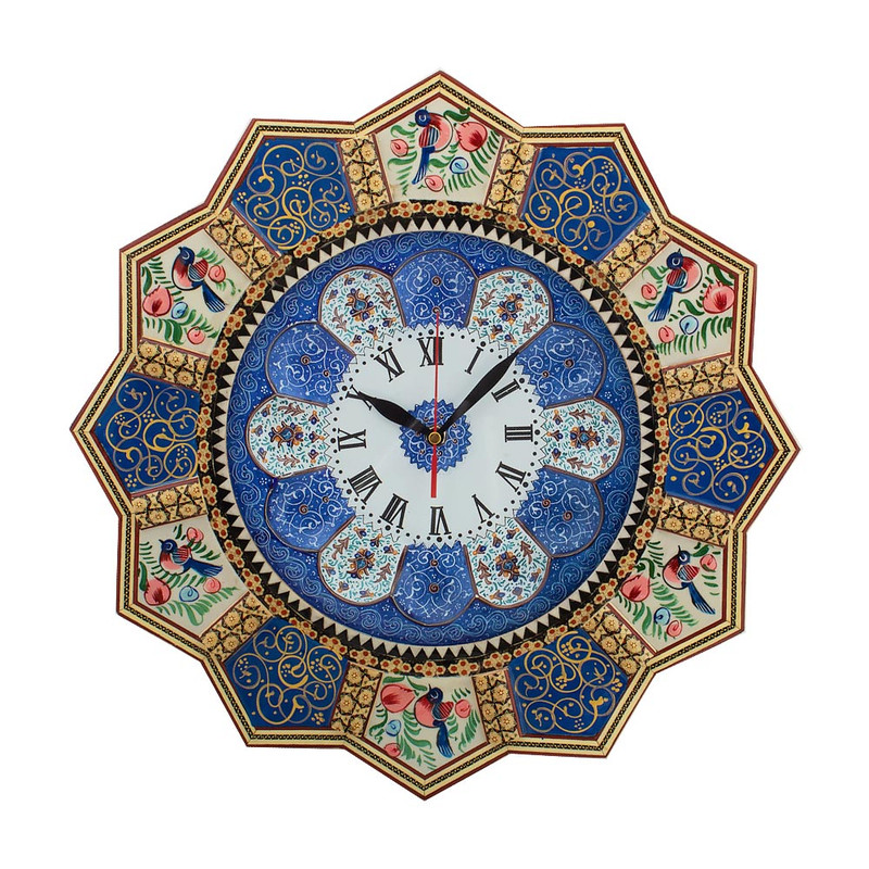 ساعت دیواری خاتم کاری مدل خورشیدی کد 42-1