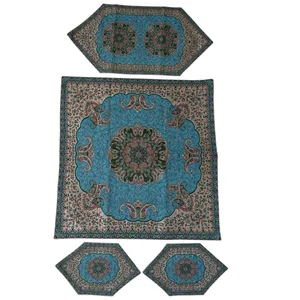 ست 4 تکه رومیزی ترمه مدل ترنج