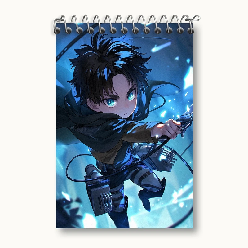 دفتر یادداشت 50 برگ خندالو مدل انیمه اتک آن تایتان کد F2856