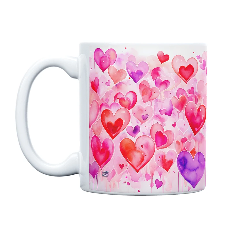 ماگ حس آمیزی طرح عاشقانه مدل قلب زیبا کد 50