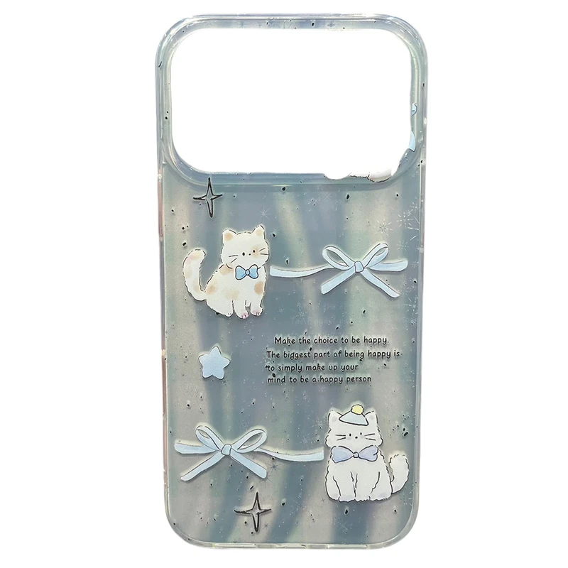 کاور فانتزی طرح گربه و پاپیون مناسب برای گوشی موبایل اپل IPHONE 17 PRO MAX 