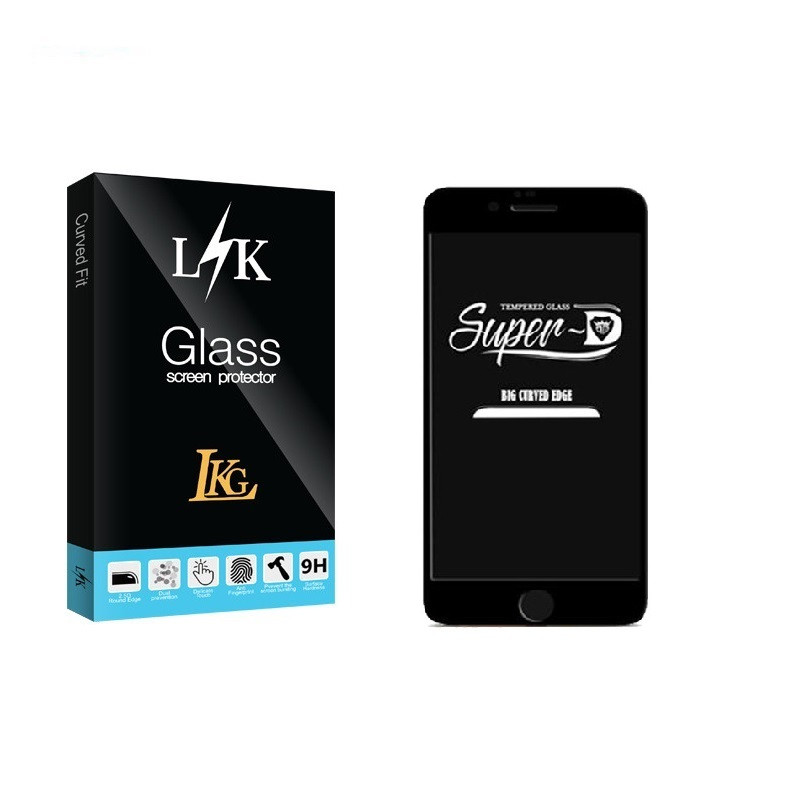 محافظ صفحه نمایش شیشه ای ال کا جی مدل Super-D مناسب برای گوشی موبایل اپل iPhone 6 / 6s 