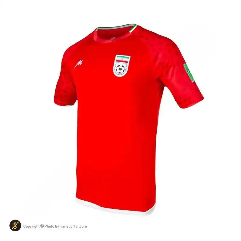 ست تی شرت و شلوارک ورزشی مردانه مروژ مدل ایران جام جهانی قطر کد 2022A