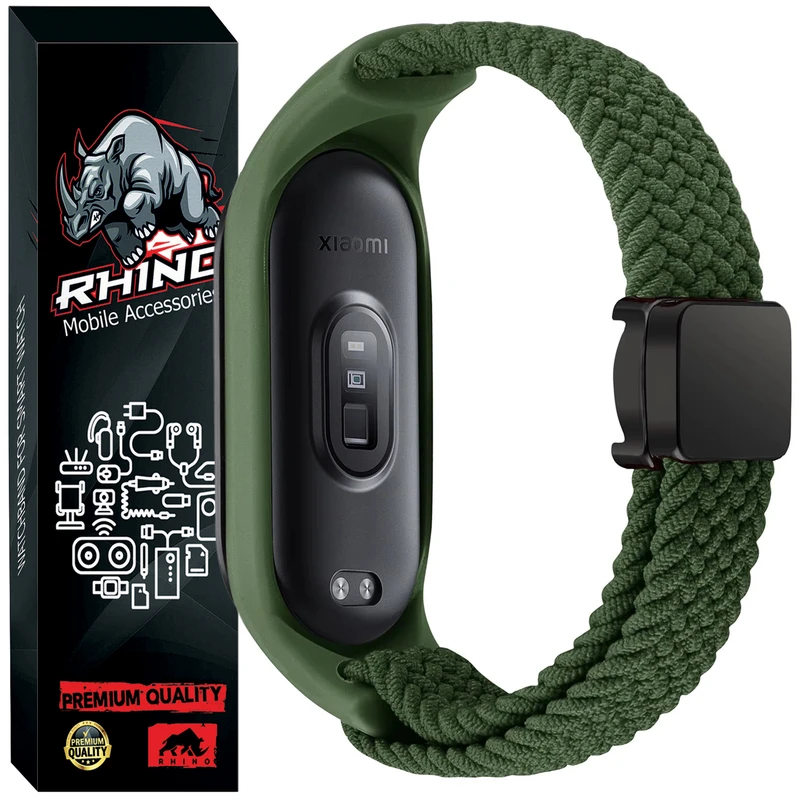 بند راینو مدل Braid Magnet مناسب برای ساعت هوشمند شیائومی Mi Band 3/4/5/6/7 12mm