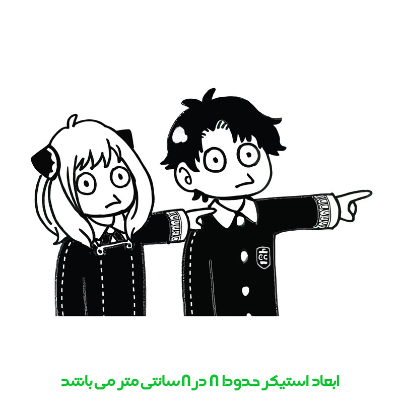 برچسب لپ تاپ پویا مارکت طرح انیمه کد 3265
