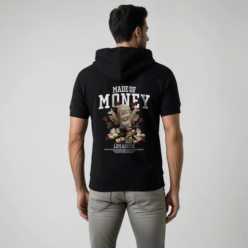 تی شرت کلاه دار مردانه مدل 14030703g