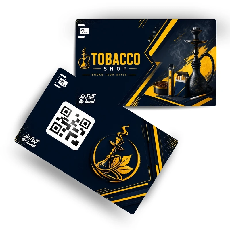 تگ NFC کارتی مدل کارت ویزیت دیجیتال کافه 