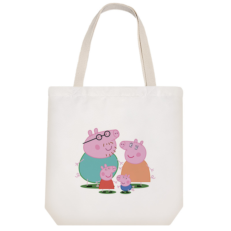 ساک خرید خندالو مدل انیمیشن خانواده پپاپیگ Peppa کد 2121