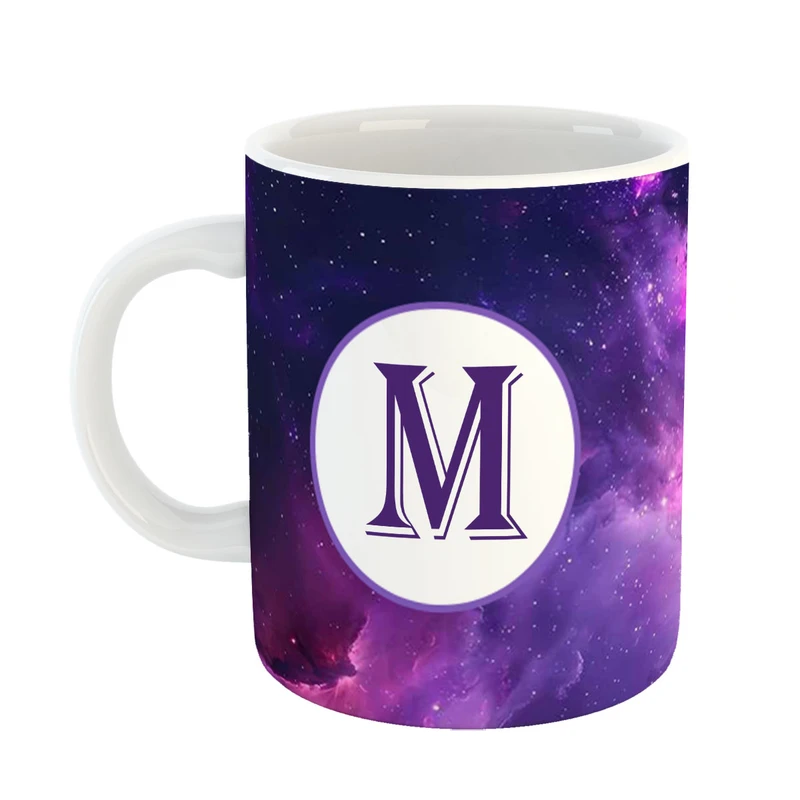 ماگ پادآفرین مدل فانتزی طرح حرف M کد 17