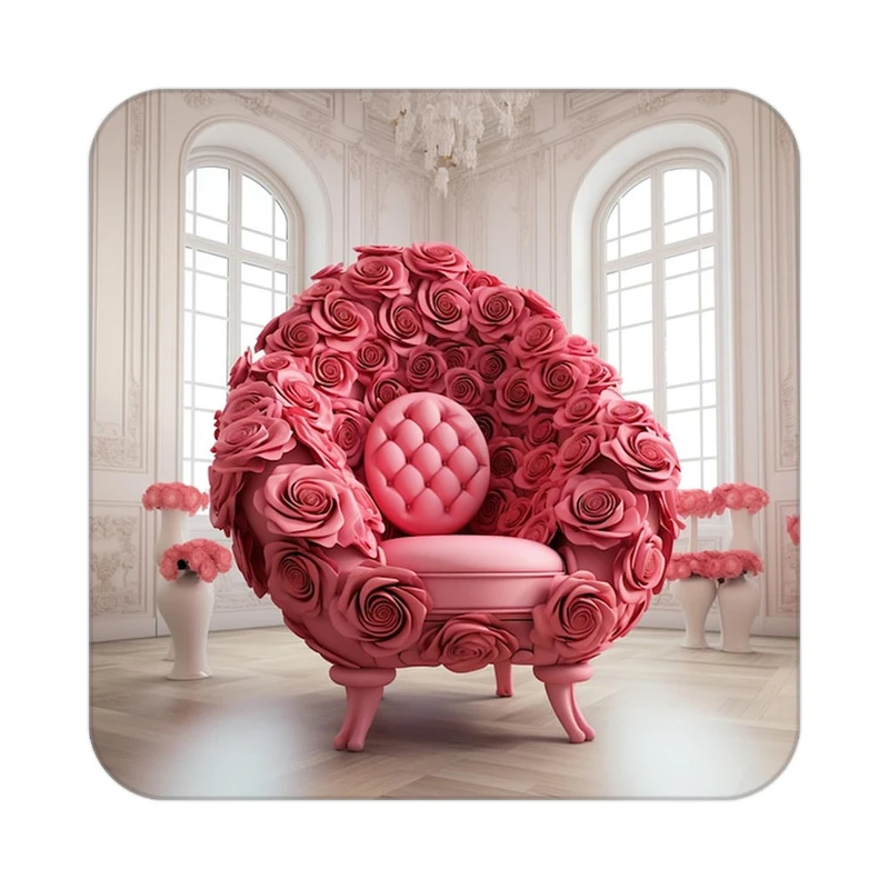 زیر لیوانی کاکتی طرح گل مدل mp15907