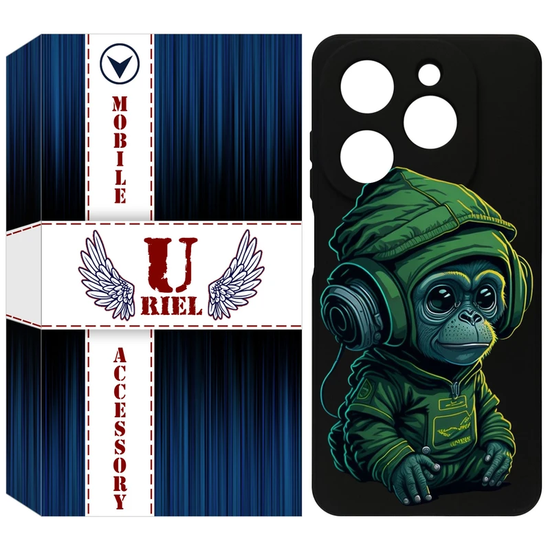 کاور یوریل مدل KSH کد 45 طرح میمون سبز مناسب برای گوشی موبایل تکنو Spark 20 / Spark Go 2024