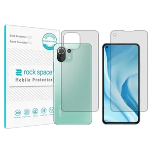 Rockspace transparent screen protector HyGEL model suitable for Xiaomi Mi 11 Lite 5G mobile phone with back protector