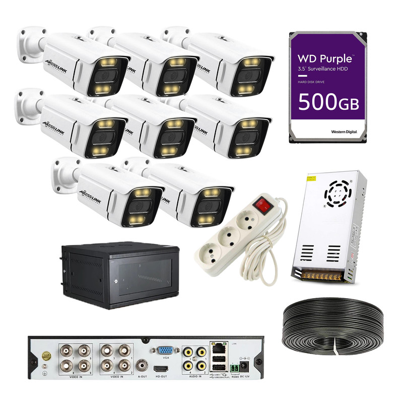سیستم امنیتی مدل PACK AHD 8 STAR LIGTH - AXESSLINK