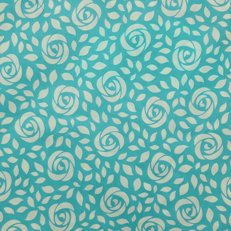 پارچه ملحفه عرض 2 متر مدل شبنم 11155 رنگ فیروزه‌ای