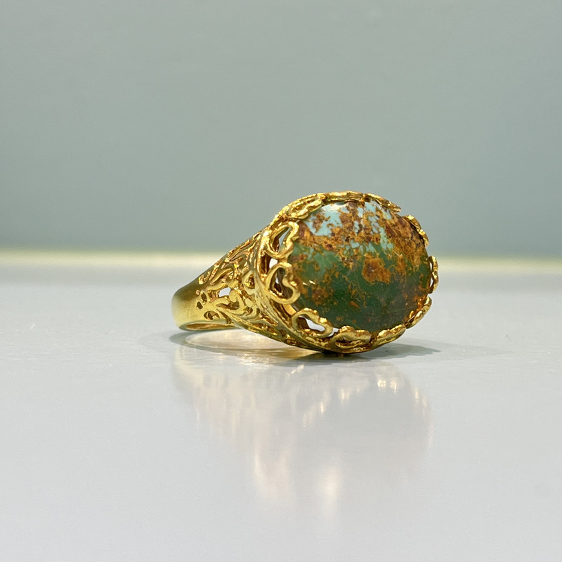 انگشتر نقره زنانه مدل چنگ قلبی فیروزه نیشابوری302-