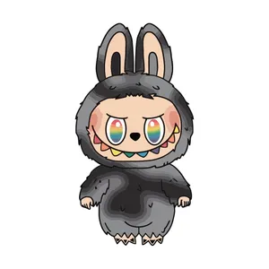 استیکر لپ تاپ پویا مارکت طرح لبوبو کد 4060