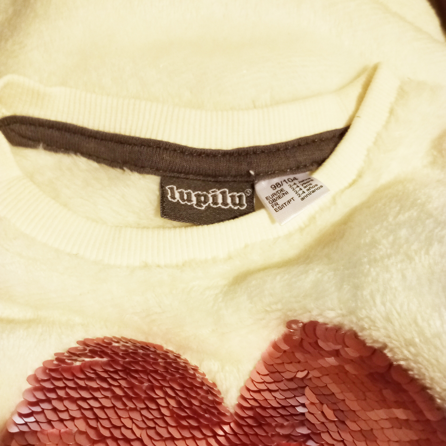 سویشرت دخترانه لوپیلو مدل Heart sequins - تدی