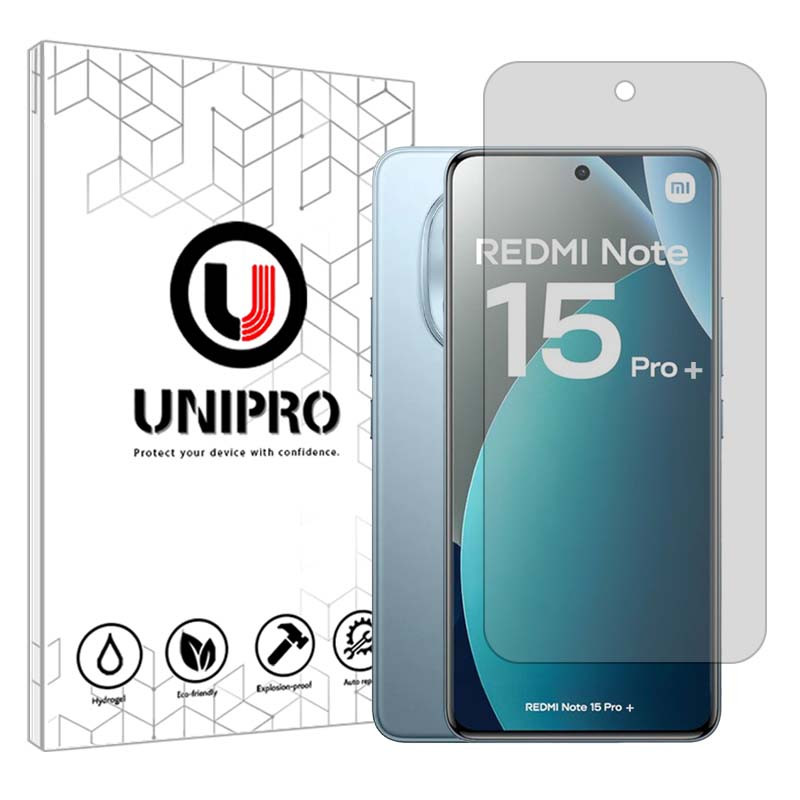 محافظ صفحه نمایش مات یونی پرو مدل هیدروژلی مناسب برای گوشی موبایل شیائومی Redmi Note 15 Pro Plus