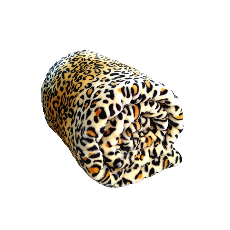 پتوی گلبافت طرح پوست پلنگی سایز 220x160 سانتی متر