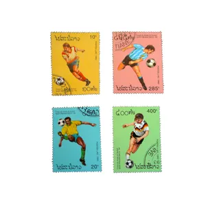 تمبر یادگاری طرح ورزشی مدل فوتبال کد var-801 مجموعه 4 عددی