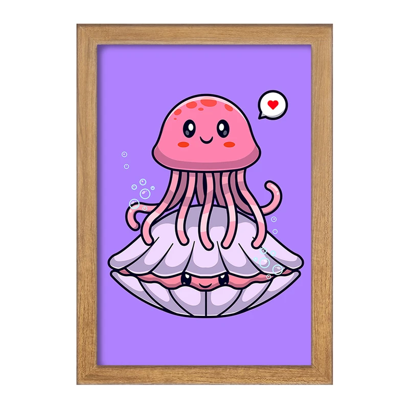 تابلو خندالو مدل حیوانات بامزه عروس دریایی کد 29704