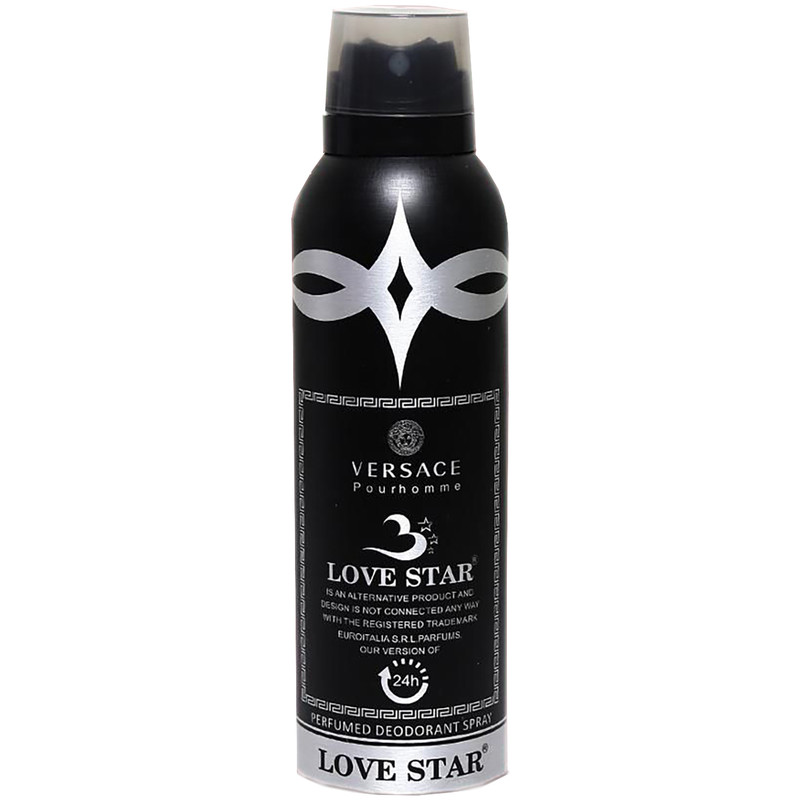 اسپری مردانه لاو استار مدل VERSACE POUR HOMME حجم 200 میلی لیتر اسپری مردانه لاو استار مدل VERSACE POUR HOMME حجم 200 میلی لیتر