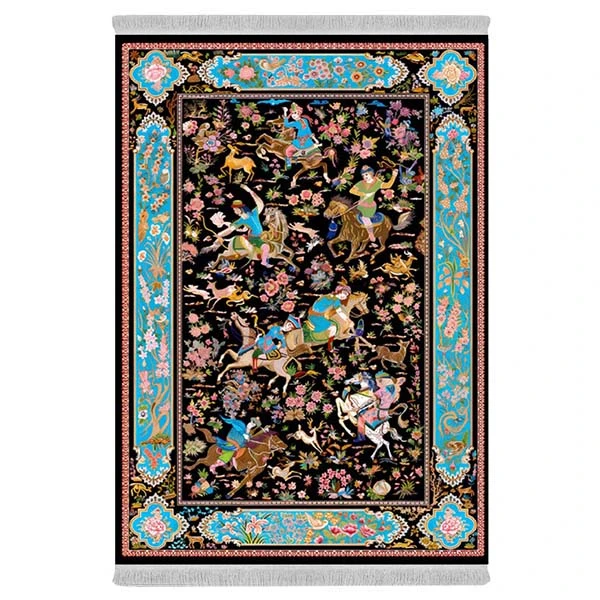 فرش پارچه‌ای دفه مدل فرشینه هازان مخمل کد 057