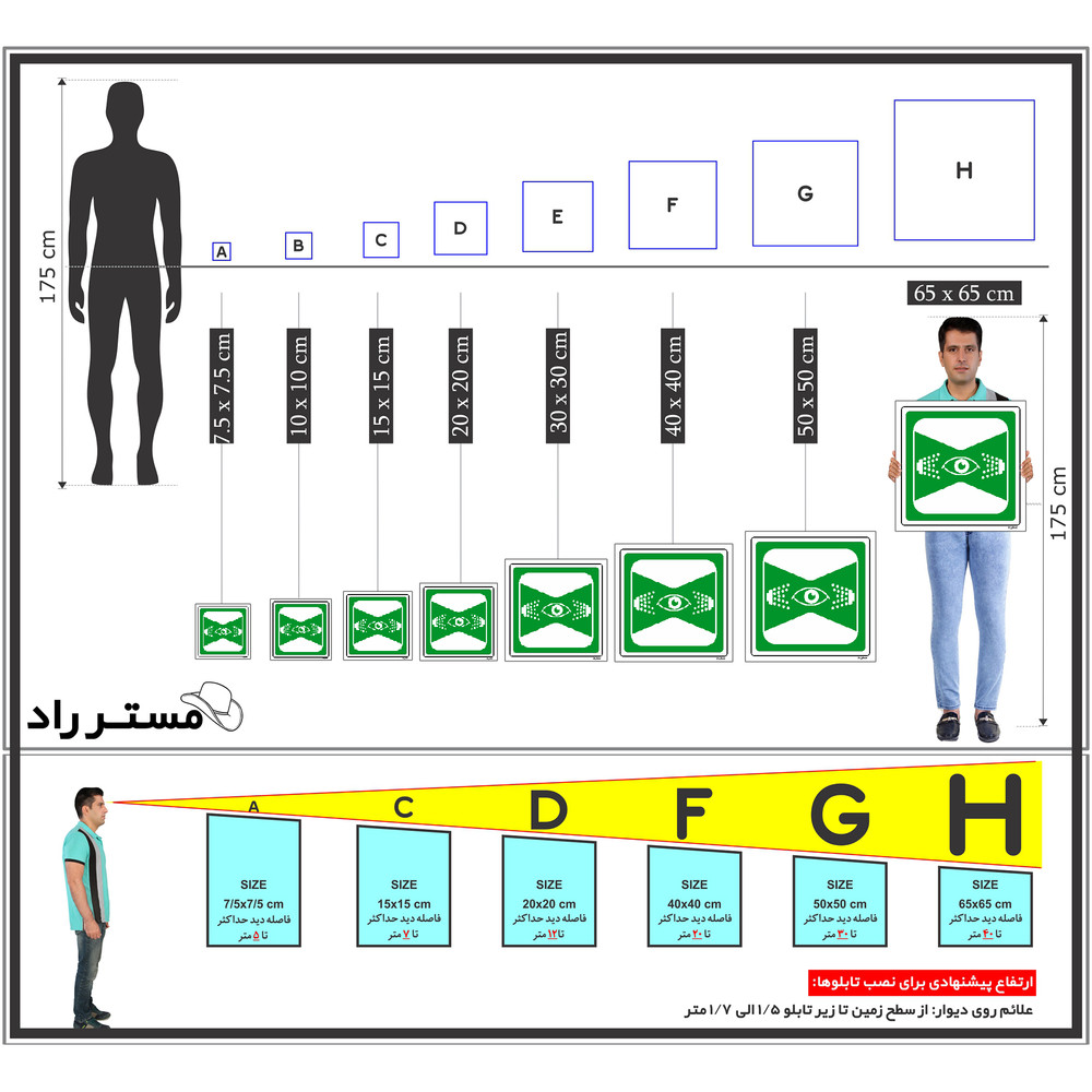برچسب ایمنی مستر راد طرح چشم شوی اضطراری مدل HSE-OSHA-052