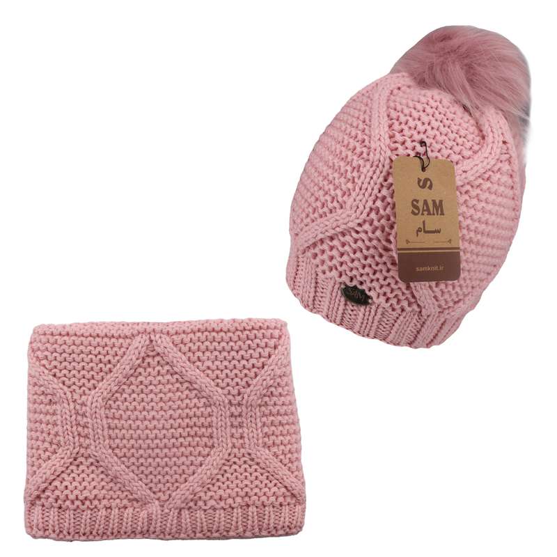 ست کلاه و شال گردن بافتنی مدل LX_09