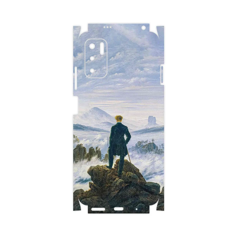 برچسب پوششی ماهوت مدل Wanderer above the Sea of Fog-FullSkin مناسب برای گوشی موبایل شیائومی Redmi Note 10 5G